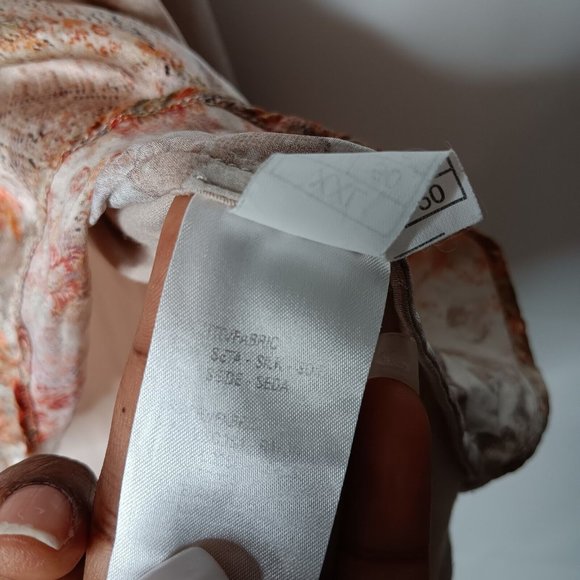 Guido Lombardi Top XXL Drop Sleeve Neutrals Drop Sleeve Relaxed Silk Blend Blous - Picture 7 of 8